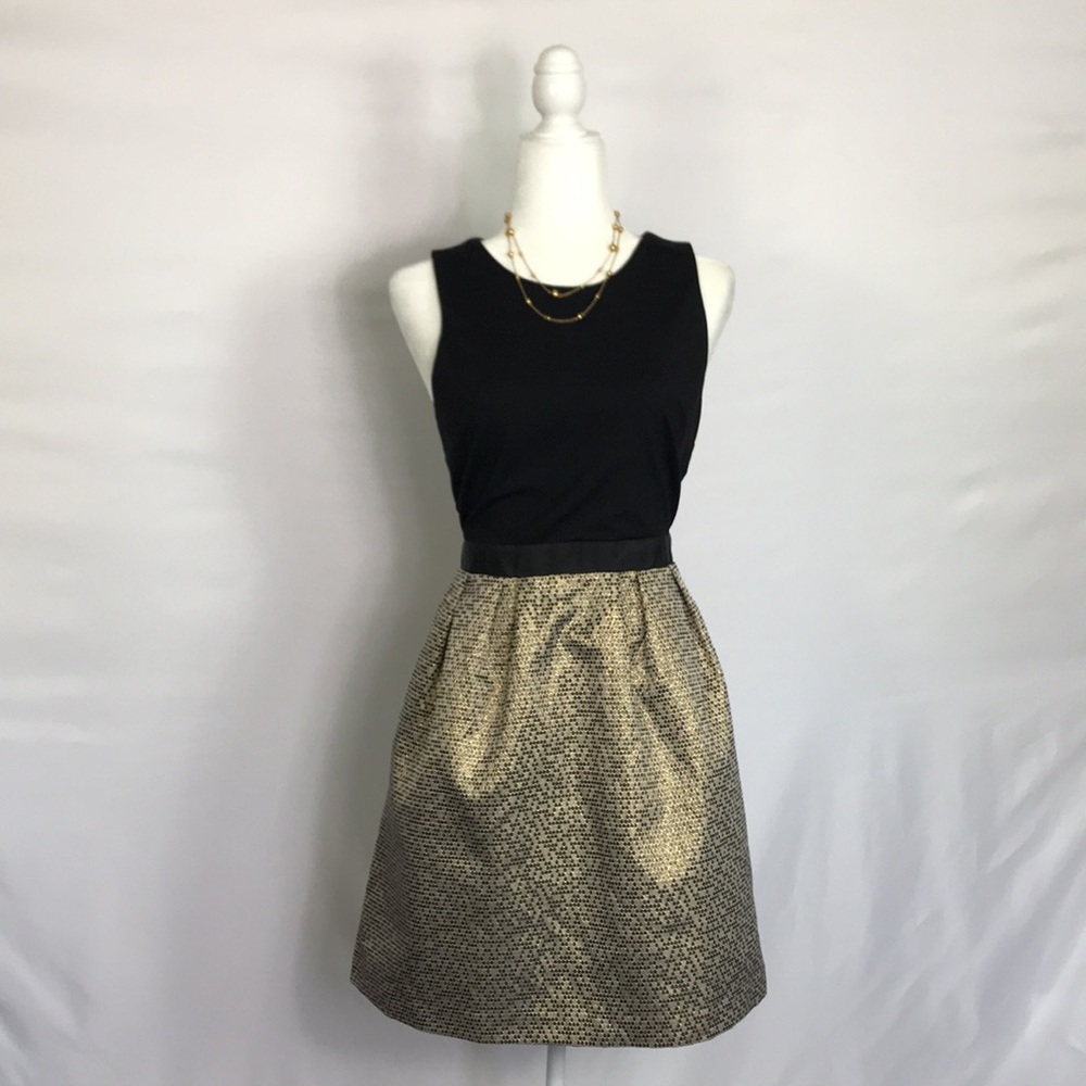 Donna Ricco New York Black and Gold Dress Size M